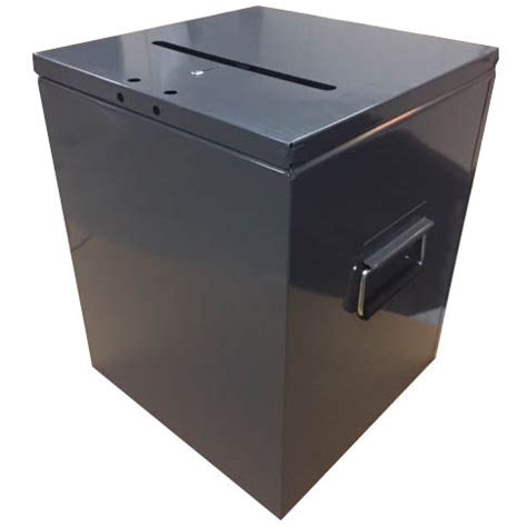 black metal ballot box|clear voting boxes.